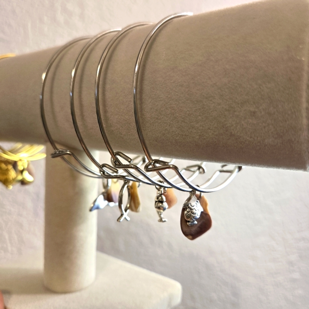 Handcrafted Wampum Bangle Bracelets - image 2